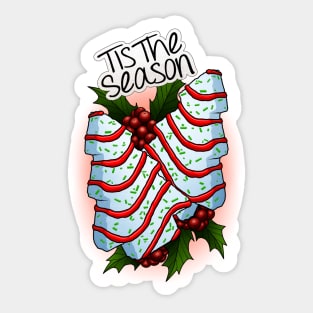 Tis The Season For Tree Cakes Sticker